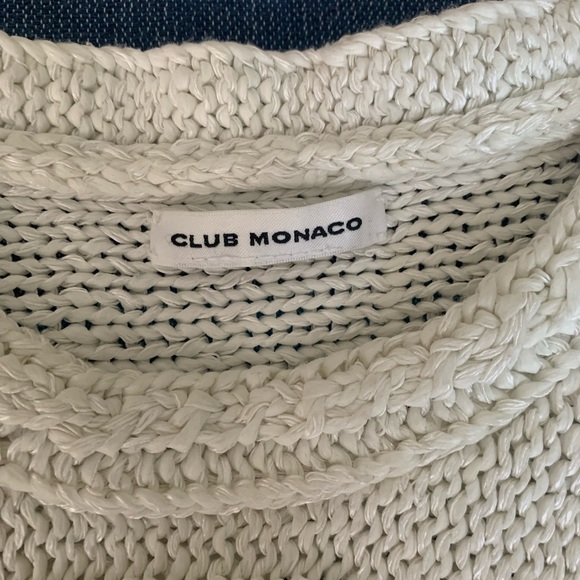 Club Monaco Cream Beige White Fringe Tank Top/Cami | Resort/Beach - Small - Picture 2 of 7